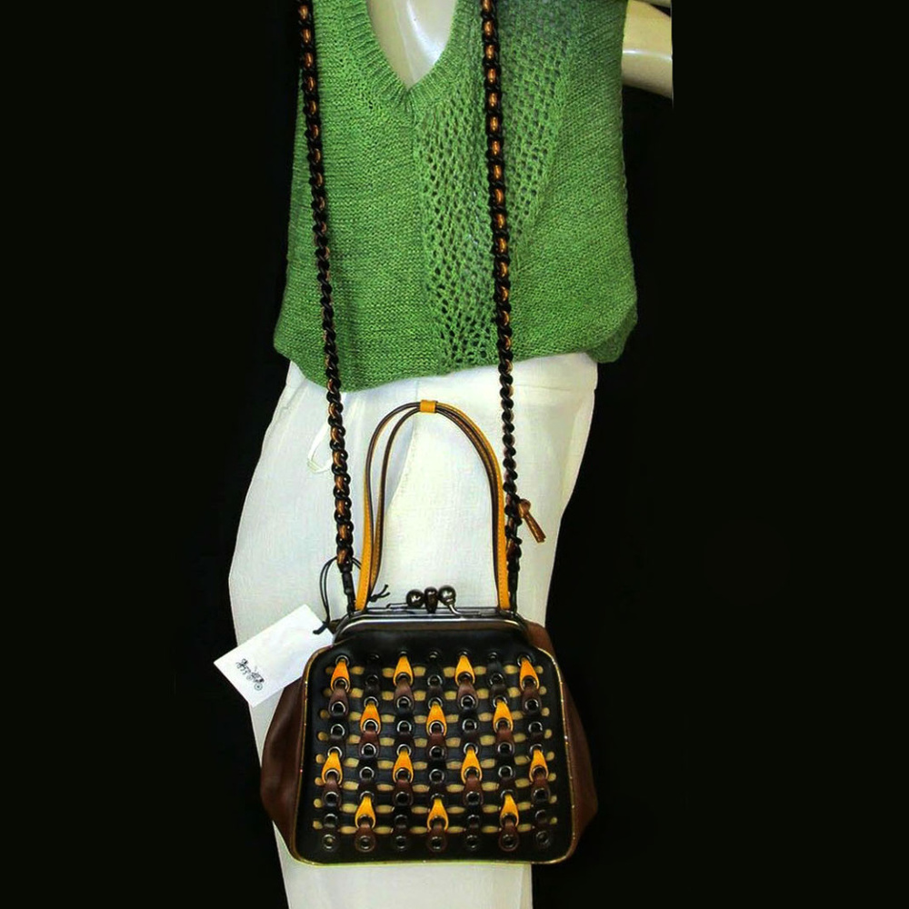COACH Black Leather Mini Shoulder Bag $595.00 - Picture 3 of 4